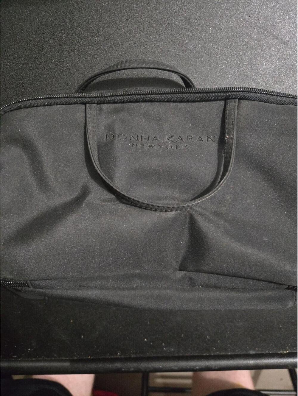 Donna Karan New York Black Nylon Cosmetic Toiletry Bag
